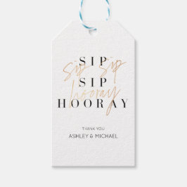 sipホレー白黒金ゴールド婚約パーティ ギフトタグ