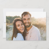 Sipホレー白黒2フォト婚約 招待状 (裏面)