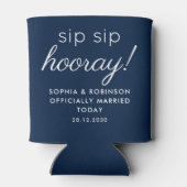 sipホレー結婚式の引き出物ネイビーブルーおもしろい 缶クーラー (裏面)