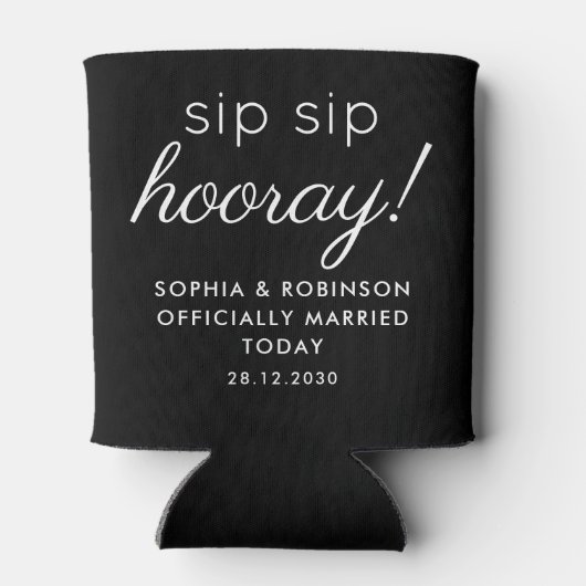 sipホレー結婚式の引き出物ブラックおもしろい 缶クーラー (裏面)