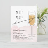 sipホレー金ゴールドシャンパンピンクブライダルシャワー 招待状 (スタンド正面)