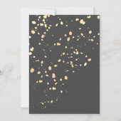 sipホレー金ゴールドシャンパンピンクブライダルシャワー 招待状 (裏面)