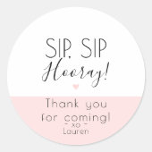 Sipモダン Hooray、トップポップ・アートのユー感謝していハート ラウンドシール (正面)