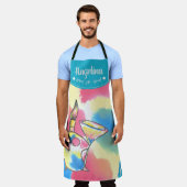 Sipリピ絵を描ートモノグラムバチェロレッテアートパーティー エプロン (着用した状態)