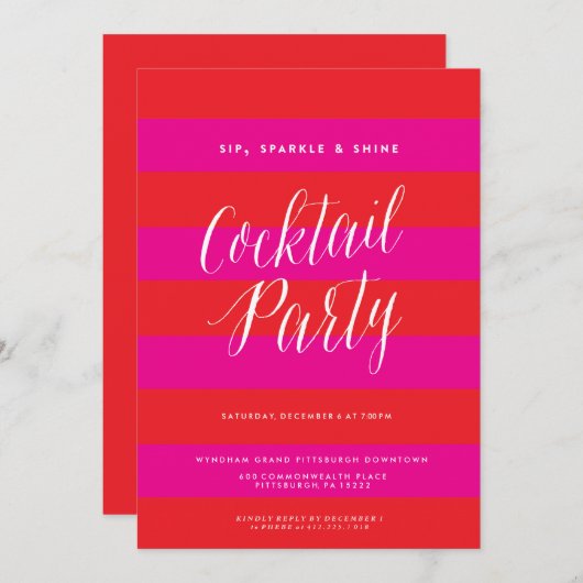 SIP,スパークル,シャイン,ホリデーパーティー招待状 招待状 (正面/裏面)