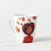 sip、スマイル、および反映：秋、信仰、コーヒー カフェラテマグ (左アングル)
