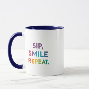 Sip,スマイル,リピート – コンボマグカップ11 oz Mug マグカップ