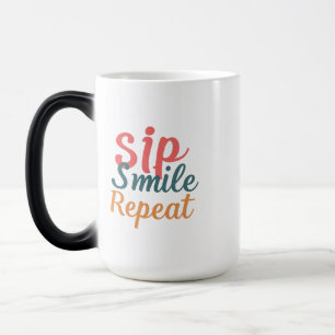 Sip、スマイル、リピート – モーフィングマグ15 oz モーフィングマグカップ