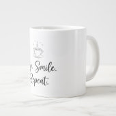 sip.スマイル。繰り返す。ミニマリストパステルコーヒーマグ ジャンボコーヒーマグカップ (正面右)