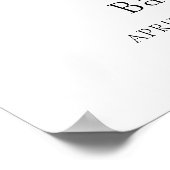 Sip & モダン See Bow Champagne Baby Shower Welcome ポスター (角)