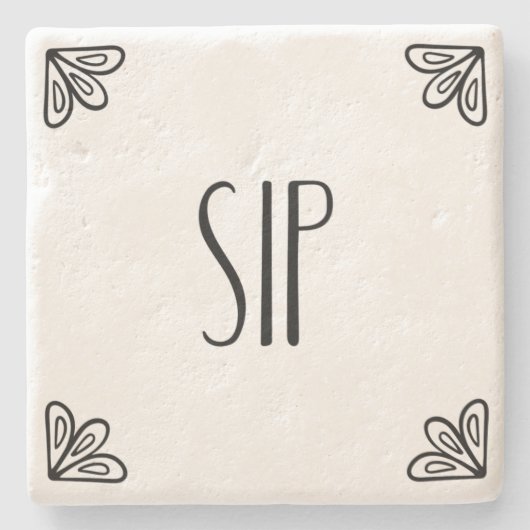 SIP -石コースター ストーンコースター (正面)