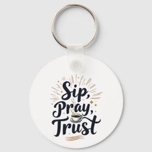 Sip 祈 Trust CoffeeとJesus Lover キーホルダー