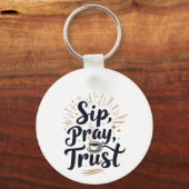 Sip 祈 Trust CoffeeとJesus Lover キーホルダー (正面)