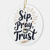 Sip 祈 Trust CoffeeとJesus Lover セラミックオーナメント (左)
