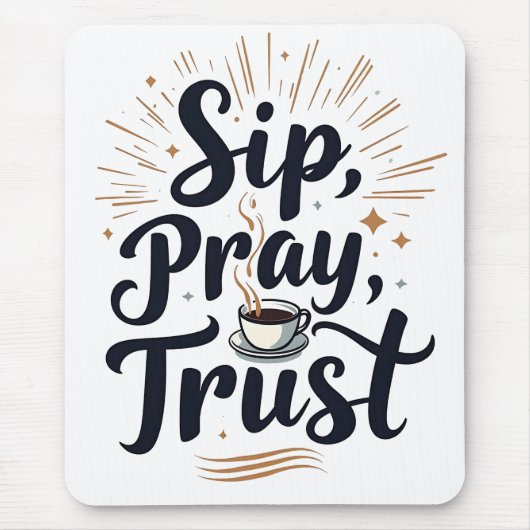 Sip 祈 Trust CoffeeとJesus Lover マウスパッド (正面)