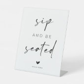 Sip and Be Seated ウェディング 台座サイン (正面)