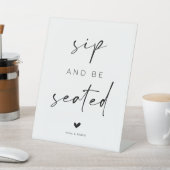 Sip and Be Seated ウェディング 台座サイン (インサイチュ)