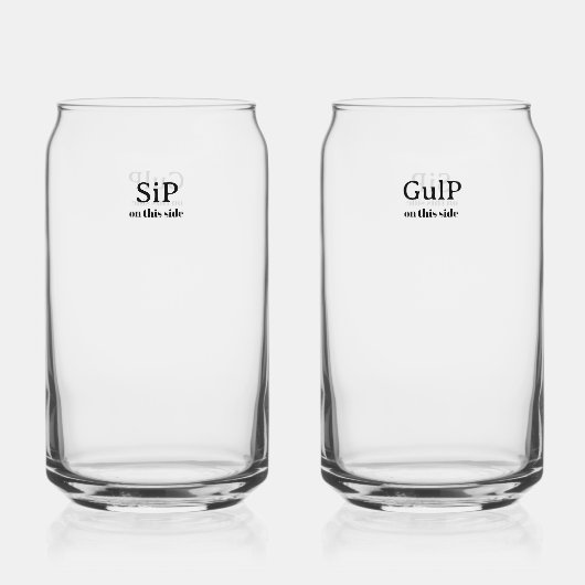 Sip and Gulp Glass ガラス缶 (正面)