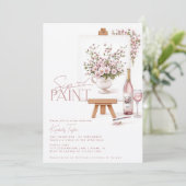 Sip+And+Paint+ブライダルシャワー 招待状 (スタンド正面)