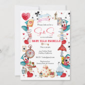 Sip and See Aliceティーパーティの招待状 招待状 (正面)