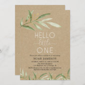 Sip and See invitation 素朴 kraft meet and agreet（Si 招待状 (正面/裏面)