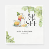 Sip and See Meet The Baby スタンダードランチョンナプキン (正面)