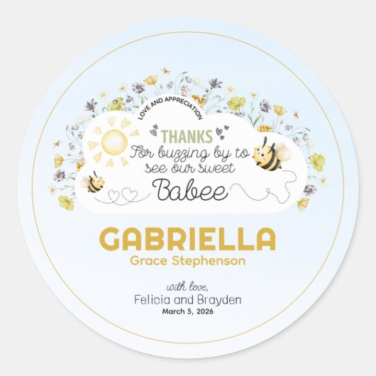 Sip and See Our Babee  ラウンドシール (正面)