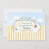 Sip and See Our Babee Birth Announcement Card (裏面)