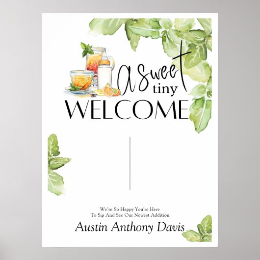 Sip and See Welcome Sign ポスター (正面)