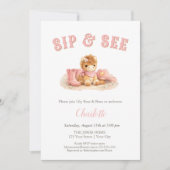 Sip and See Western Little Cowgirl Baby Girl 招待状 (正面)