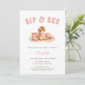 Sip and See Western Little Cowgirl Baby Girl 招待状 (スタンド正面)