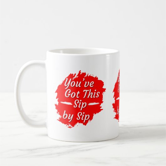Sip by Sip Motivation コーヒーマグカップ (左)
