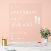 Sip, Celebrate, Repeat ウェディング アクリルサイン (ウェディング)