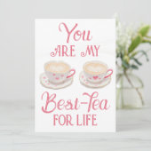 Sip & Cherish:-Tea for 最高の Life Galentine's シーズンカード (スタンド正面)