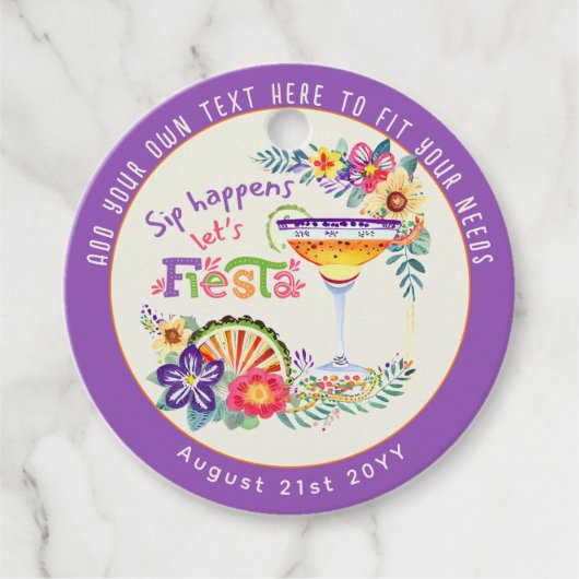 Sip Happens! お祭りしよう!カスタム フェイバータグ (正面)