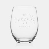 Sip Happens Divorce ステムなしワイングラス (裏面)