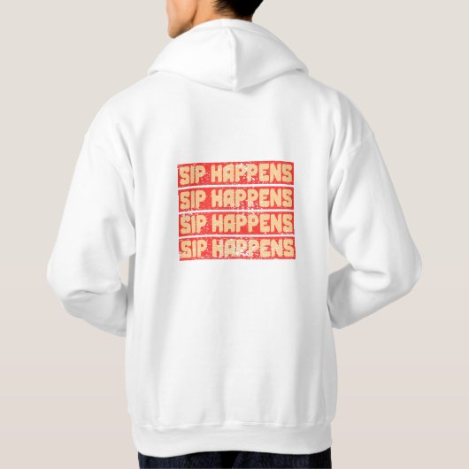 Sip Happens – Funny Panda Boba Hoodie Retro Style パーカ (裏面)