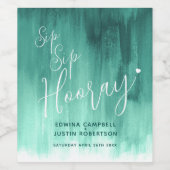 Sip Hoorayのエメ結婚ラルドグリーンワインラベル ワインラベル (シングルラベル)