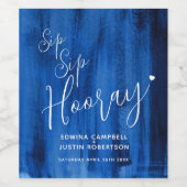 Sip Hoorayのサファ結婚イアブルーワインラベル ワインラベル (シングルラベル)