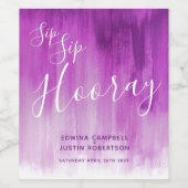 Sip Hoorayの紫結婚のメイブワインラベル ワインラベル (シングルラベル)