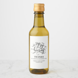 Sip Hoorayまたは結婚ブライダルシャワー ワインラベル