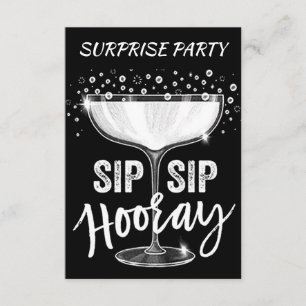 SIP HOORAYを飲む時間**大人のサプライズパーティー** 招待状