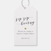 Sip Hoorayブライダルシャワーお願い ギフトタグ (正面)
