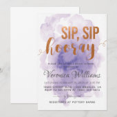 Sip Hoorayブライダルシャワー招待 招待状 (正面/裏面)