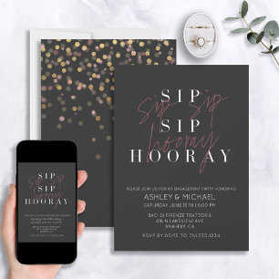 Sip Hoorayブラック婚約発表 招待状