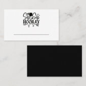 Sip Hoorayワイングラスパーティー白黒ズ プレイスカード (正面/裏面)