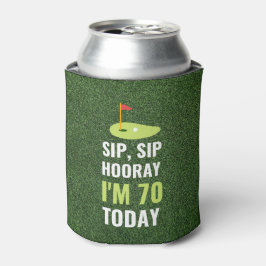 Sip Hooray I'm 70誕生日今日ゴルフフラグ 缶クーラー