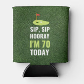 Sip Hooray I'm 70誕生日今日ゴルフフラグ 缶クーラー (正面)