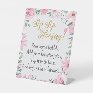 Sip Hooray Loveが開花ペデスタルサインに 台座サイン