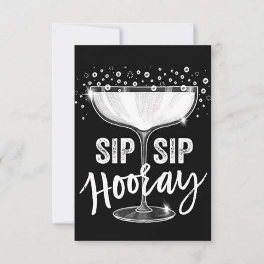 SIP HOORAY***SIP HOORAY**の時間の祝招待状 招待状 (正面)